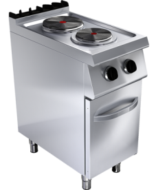 Mașină de gătit electrică cu 2 ochiuri și suport închis, seria 700