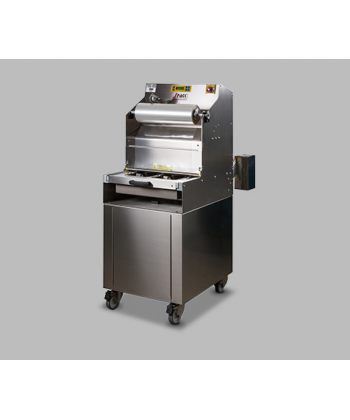 Mașină de ambalat cu sigilare prin termosudare, lățime folie 470 mm, semiautomată, pneumatică, cu pompă vacuum